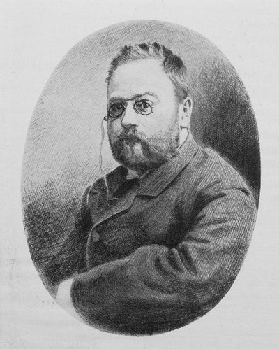 Emile Zola (1840-1902) by English School